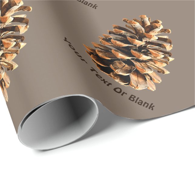 Papel De Regalo Pine Cone (Esquina del rollo)