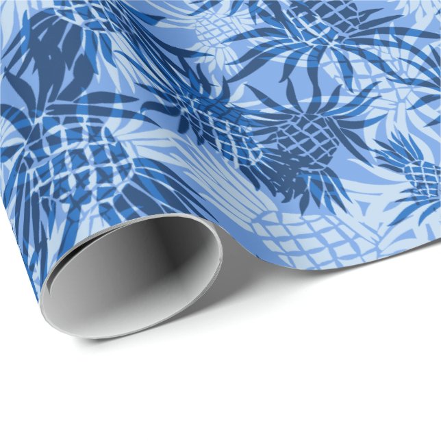 Papel De Regalo Pineapple Camo Hawai Tropical (Esquina del rollo)