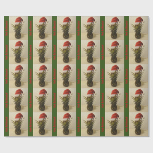 Papel De Regalo Pineapple Santa Hawaiian Mele Kalikima Gift Wrap
