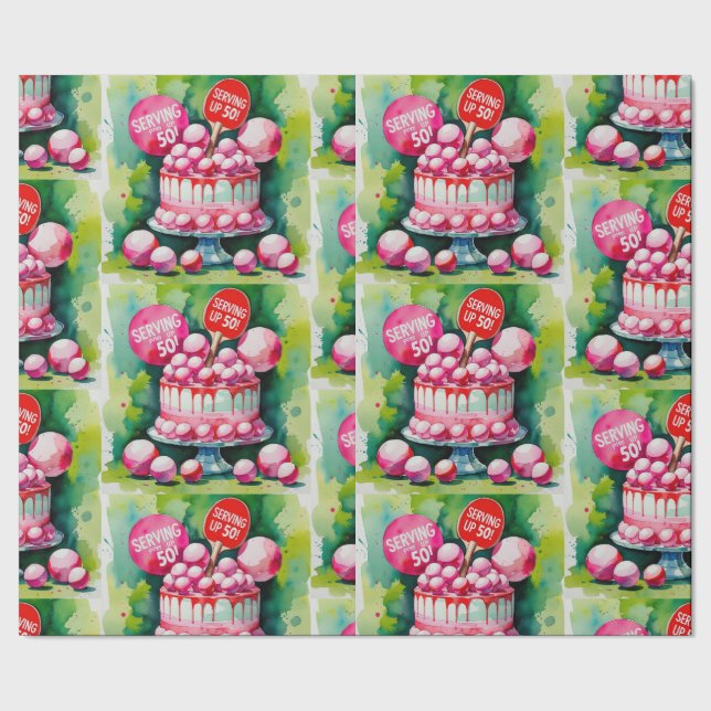 Papel De Regalo Ping Pong 50 cumpleaños (Costura)
