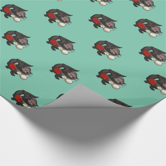 Papel De Regalo Ping Pong Binturong Table Tennis Player Bearcat (Esquina)