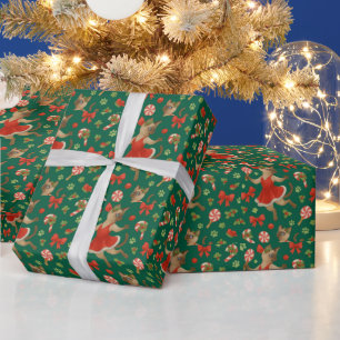 Papel De Regalo Ping Pong Navidad Temático para Amantes de Gatos S
