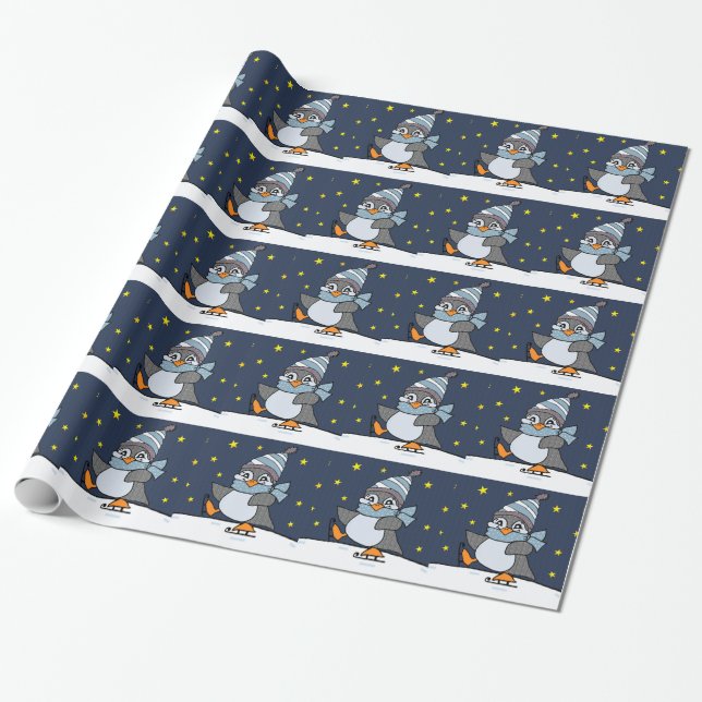 Papel De Regalo Pingüino (Desenrollado)