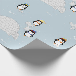 Papel de regalo pingüino