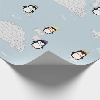 Papel de regalo pingüino