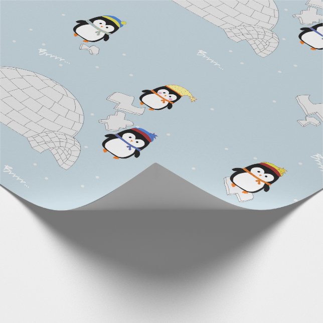Papel de regalo pingüino (Esquina)
