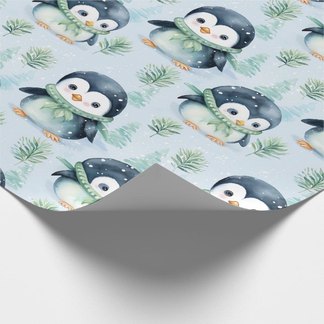 Papel De Regalo Pingüino cutáneo (Esquina)