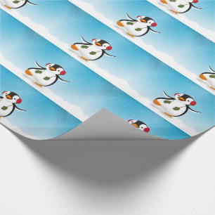 Papel De Regalo Pingüino de invierno divertido