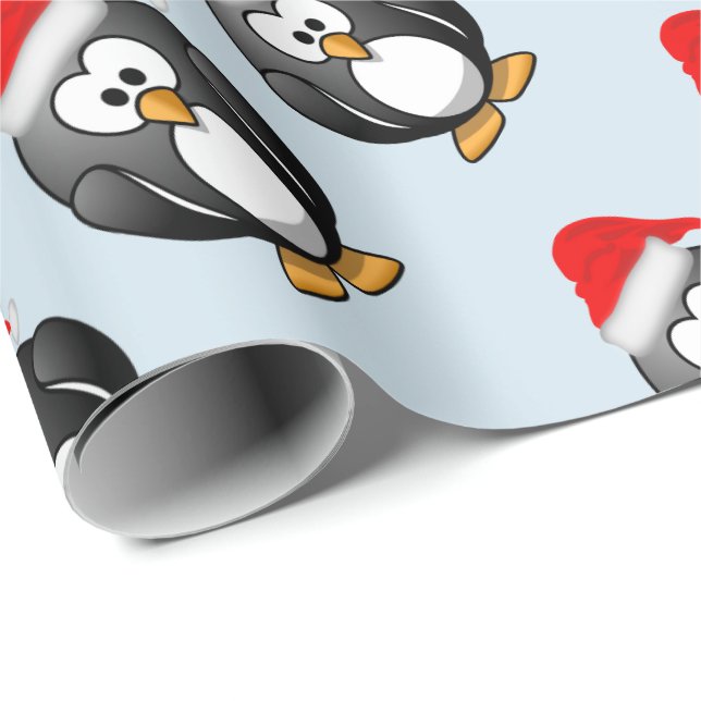 Papel De Regalo Pingüino del día de fiesta (Esquina del rollo)