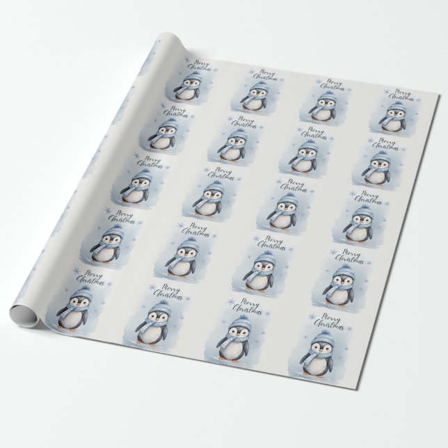 Papel De Regalo "Pingüino lindo" (Desenrollado)