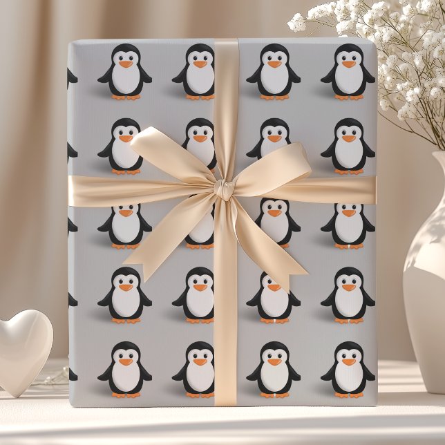 Papel De Regalo Pingüino lindo del bebé (Subido por el creador)