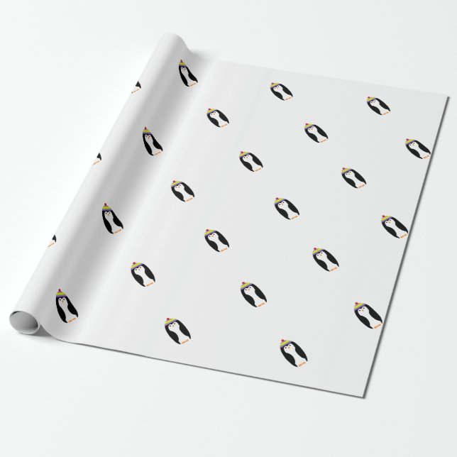 PAPEL DE REGALO PINGÜINO LINDO DEL INVIERNO (Desenrollado)