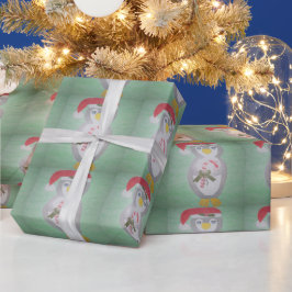 Papel De Regalo Pingüino Navidades