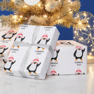 Papel De Regalo Pingüino Navidades burdos y personalizados en Gorr