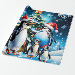 Papel De Regalo Pingüinos cortos al estilo personalizado alegre