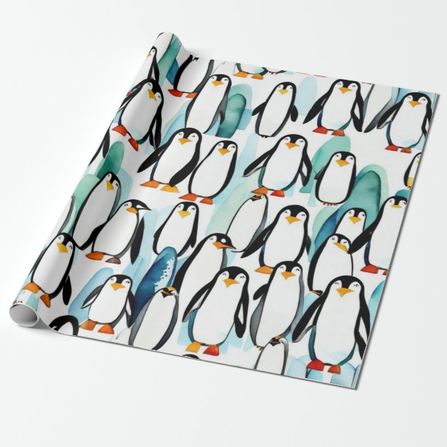 Papel De Regalo Pingüinos cutáneos regalo ideas Papel envuelto (Desenrollado)