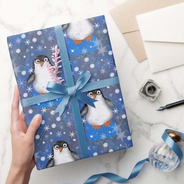 Papel De Regalo Pingüinos de iceberg (Regalar)