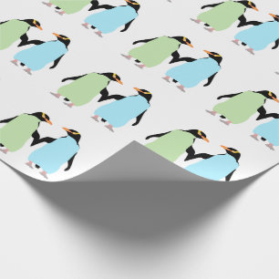 Papel De Regalo Pingüinos del Orgullo Gay sosteniendo manos
