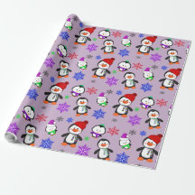 Pingüinos y copos de nieve adorables Navidades