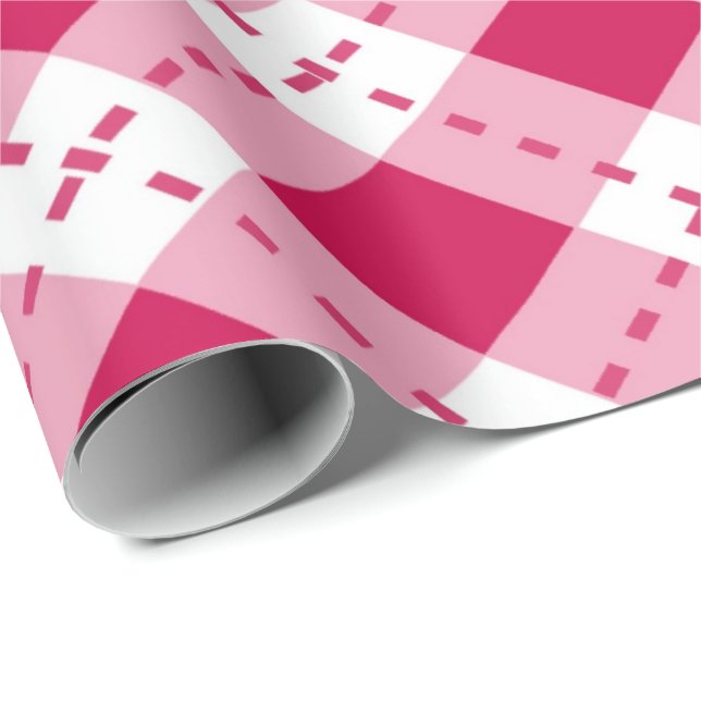 Papel De Regalo Pink Argyle (Esquina del rollo)
