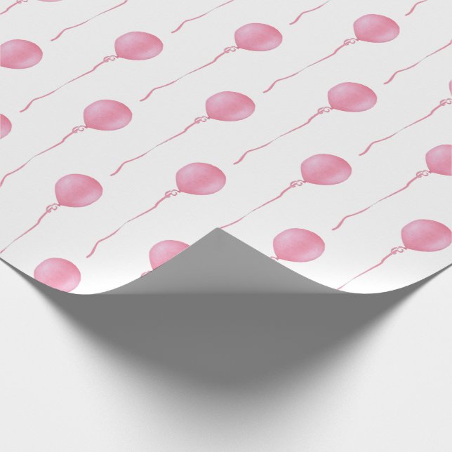 Papel De Regalo Pink balloon Gift Wrapping Paper - Cadeaupapier.  (Esquina)