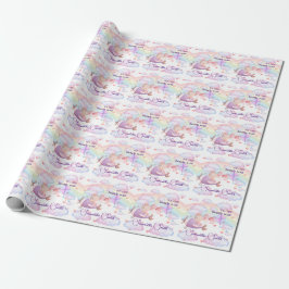 Papel De Regalo Pink Bear Pastel Airplane hearts