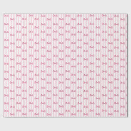 Papel De Regalo Pink Bows Baby Girl Baby Shower Gift Wrap