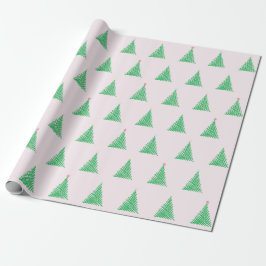 Papel De Regalo Pink Christmas Tree Gift Wrap