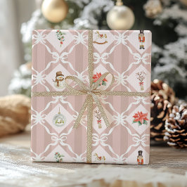 Papel De Regalo Pink Coquette Nutcracker Christmas