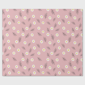 Papel De Regalo Pink Daisy Floral Wrapping Paper| Special Occasion