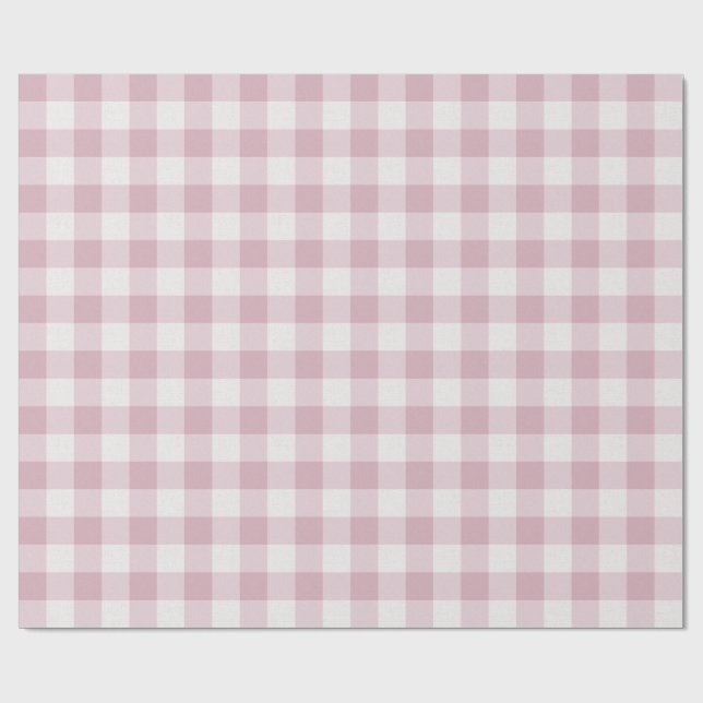 Papel De Regalo Pink Gingham (Superficie plana)