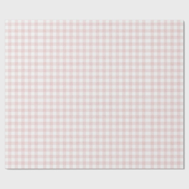 Papel De Regalo Pink Gingham Girls Party (Superficie plana)
