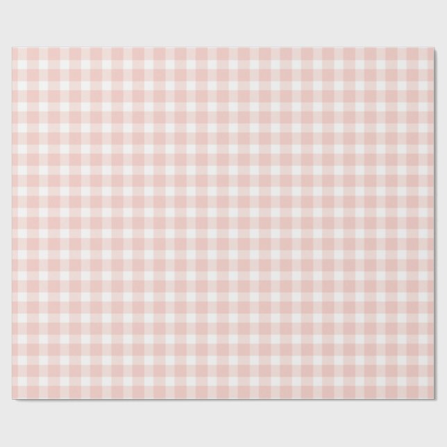 Papel De Regalo pink gingham wrapping paper roll (Superficie plana)