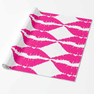 PAPEL DE REGALO PINK KISS LIPS NAVIDADES WRAPPER PAPER