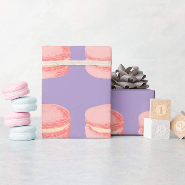 Papel De Regalo Pink macaroons (Baby Shower)