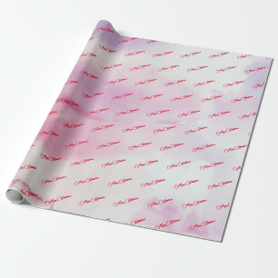Papel De Regalo Pink Merry Christmas