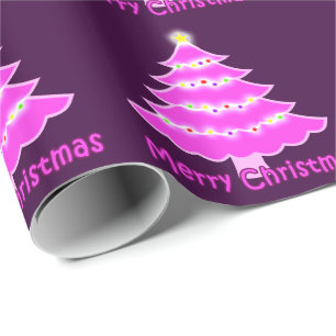 Papel De Regalo Pink Merry Christmas