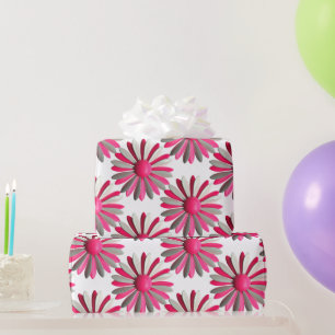 Papel De Regalo Pink MOD Daisy Flor Primavera Boda Jardín