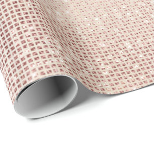 Papel De Regalo Pink Pearly Faux Ivory Sparkly Grill Metallic