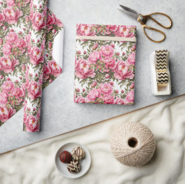 Papel De Regalo Pink Peony 