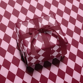 Papel De Regalo Pink red argyle pattern Wrapping paper