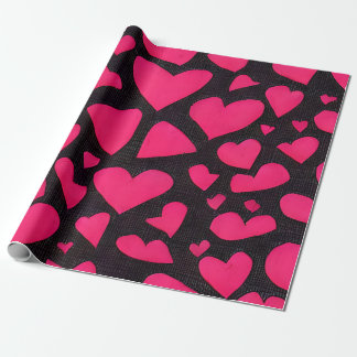 Papel De Regalo Pink Red & Black Love Valentine