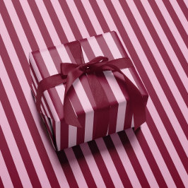 Papel De Regalo Pink red stripe Christmas Wrapping paper