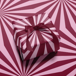 Papel De Regalo Pink red swirly Christmas Wrapping paper