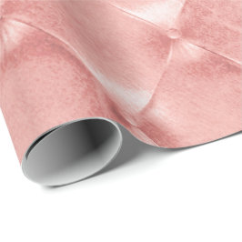 Papel De Regalo Pink Rose Gold Luxury Opulent Opulent Tufted Leath