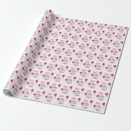 Papel De Regalo Pink Rose Watercolor Art Calligraphy Cumpleaños