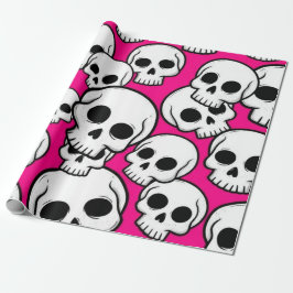 Papel De Regalo Pink Skull Pattern Wrapping Paper