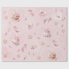 Papel De Regalo Pink Sweet One Birthday Wrapping Paper