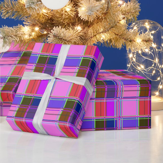 Papel De Regalo Pink tartan Fabric Pattern Cloth Madras (Vacaciones)