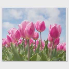Papel De Regalo Pink Tulips Wrapping Paper 